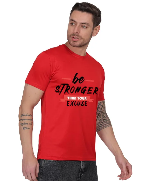 Red_Cotton_Printed_Crew_Neck_Half_Sleeve_T-Shirt_For_Men