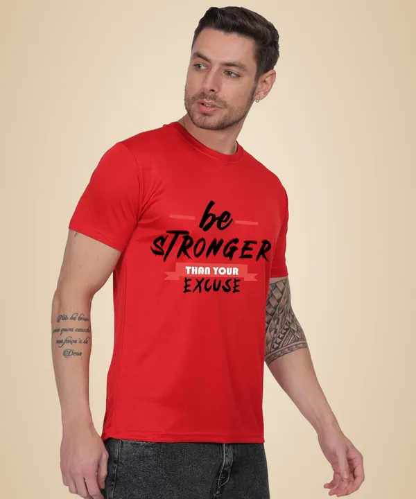 Red_Cotton_Printed_Crew_Neck_Half_Sleeve_T-Shirt_For_Men