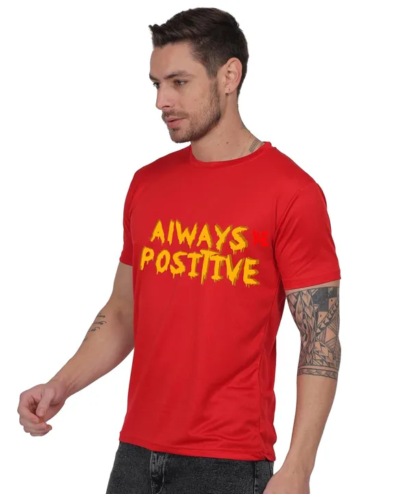 Red_Cotton_Printed_Crew_Neck_Half_Sleeve_T-Shirt_For_Men