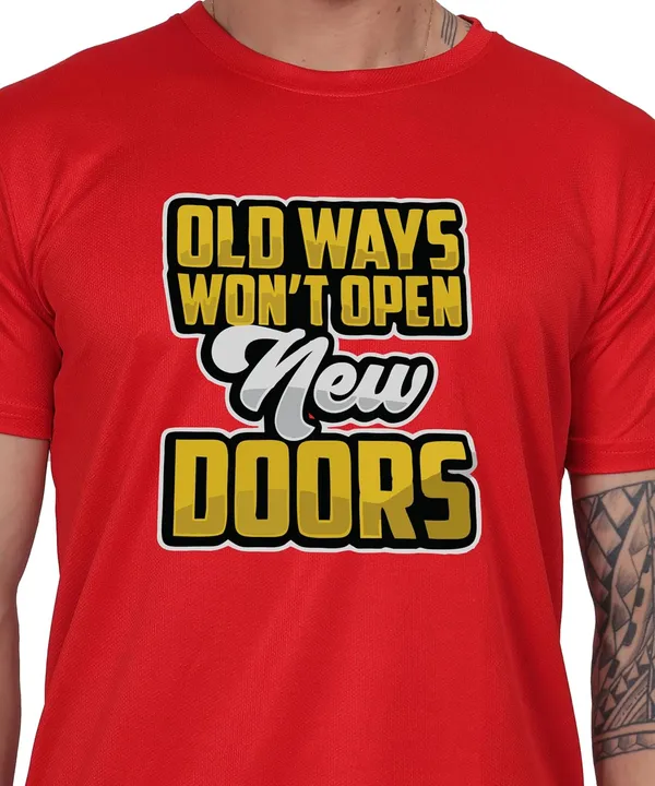Red_Cotton_Printed_Crew_Neck_Half_Sleeve_T-Shirt_For_Men