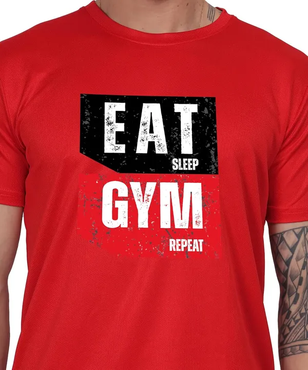 Red_Cotton_Printed_Crew_Neck_Half_Sleeve_T-Shirt_For_Men
