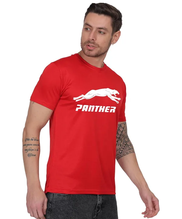 Red_Cotton_Printed_Crew_Neck_Half_Sleeve_T-Shirt_For_Men