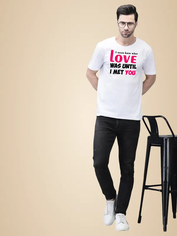 White_Cotton_Printed_Crew_Neck_Half_Sleeve_T-Shirt_For_Men