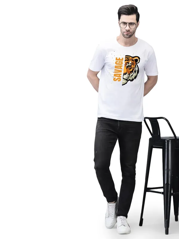 White_Cotton_Printed_Crew_Neck_Half_Sleeve_T-Shirt_For_Men