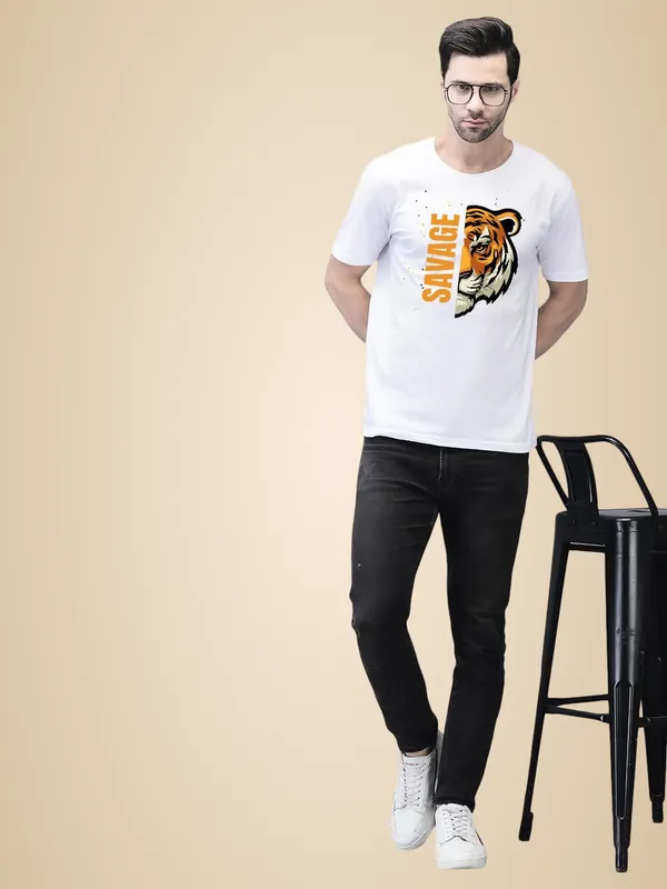 White_Cotton_Printed_Crew_Neck_Half_Sleeve_T-Shirt_For_Men