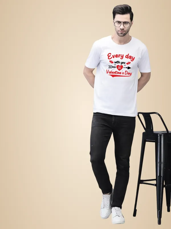 White_Cotton_Printed_Crew_Neck_Half_Sleeve_T-Shirt_For_Men