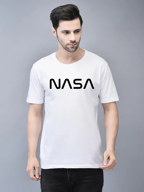 White_Cotton_Printed_Crew_Neck_Half_Sleeve_T-Shirt_For_Men
