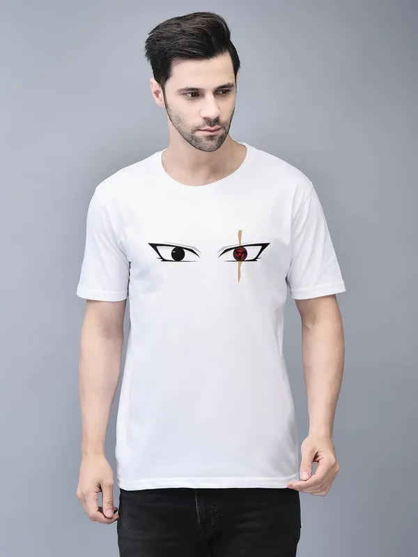 White_Cotton_Printed_Crew_Neck_Half_Sleeve_T-Shirt_For_Men