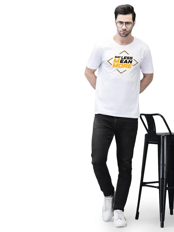 White_Cotton_Printed_Crew_Neck_Half_Sleeve_T-Shirt_For_Men