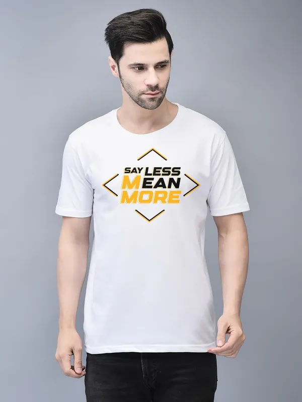 White_Cotton_Printed_Crew_Neck_Half_Sleeve_T-Shirt_For_Men