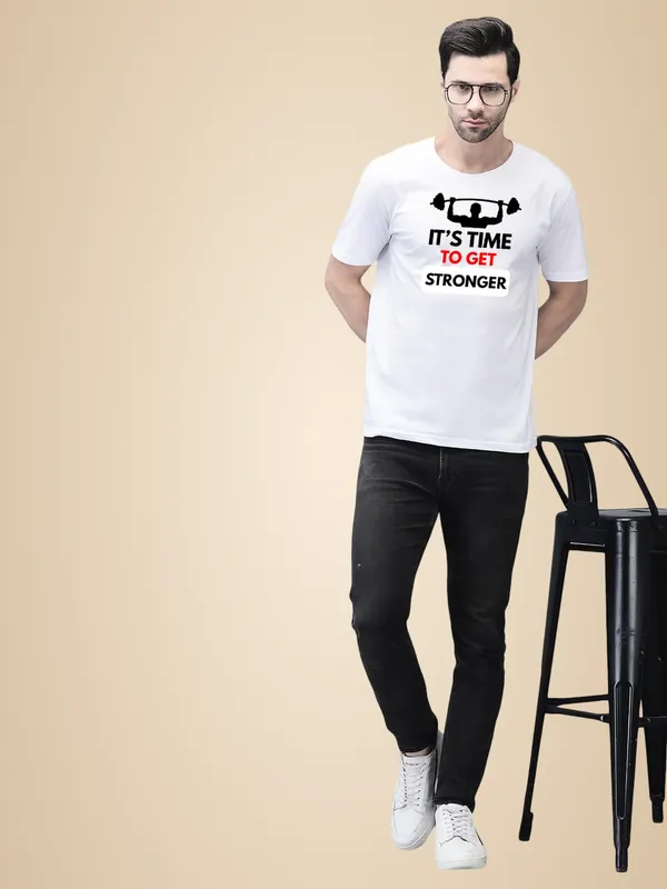 White_Cotton_Printed_Crew_Neck_Half_Sleeve_T-Shirt_For_Men