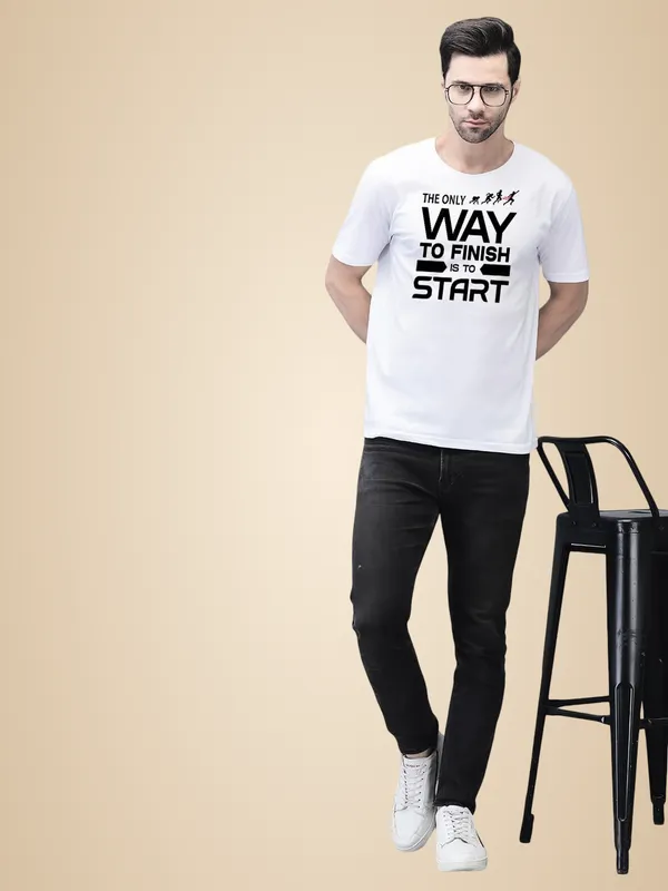 White_Cotton_Printed_Crew_Neck_Half_Sleeve_T-Shirt_For_Men