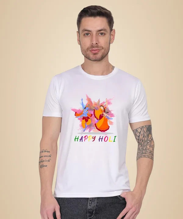 White_Cotton_Printed_Crew_Neck_Half_Sleeve_T-Shirt_For_Men