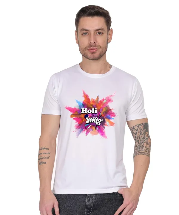 White_Cotton_Printed_Crew_Neck_Half_Sleeve_T-Shirt_For_Men
