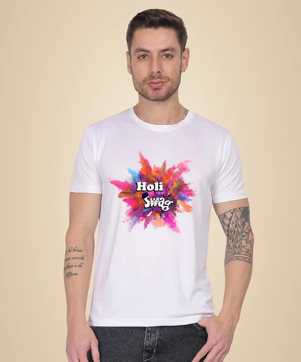 White_Cotton_Printed_Crew_Neck_Half_Sleeve_T-Shirt_For_Men