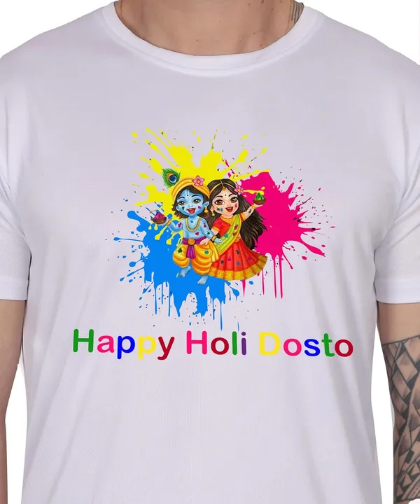 White_Cotton_Printed_Crew_Neck_Half_Sleeve_T-Shirt_For_Men
