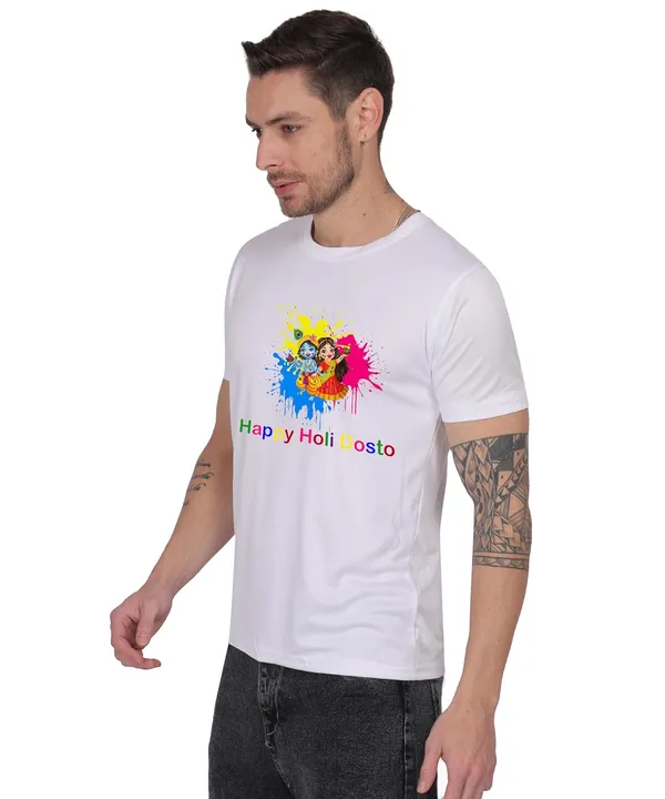White_Cotton_Printed_Crew_Neck_Half_Sleeve_T-Shirt_For_Men