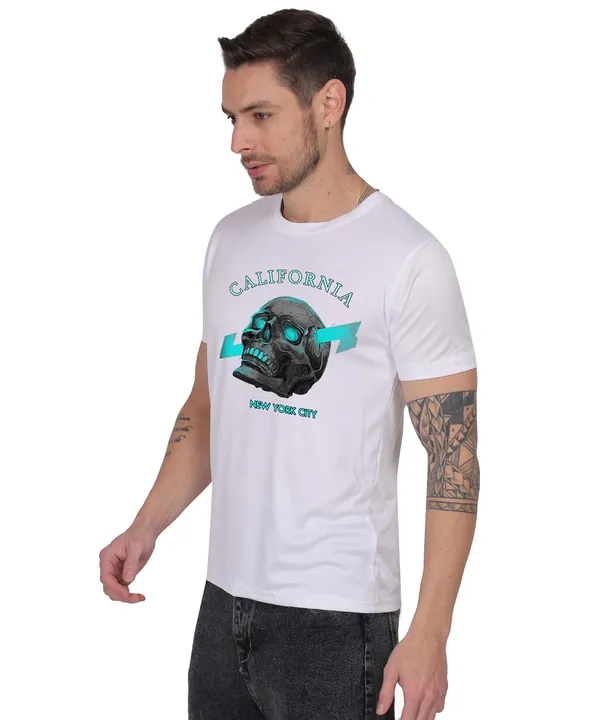 White_Cotton_Printed_Crew_Neck_Half_Sleeve_T-Shirt_For_Men