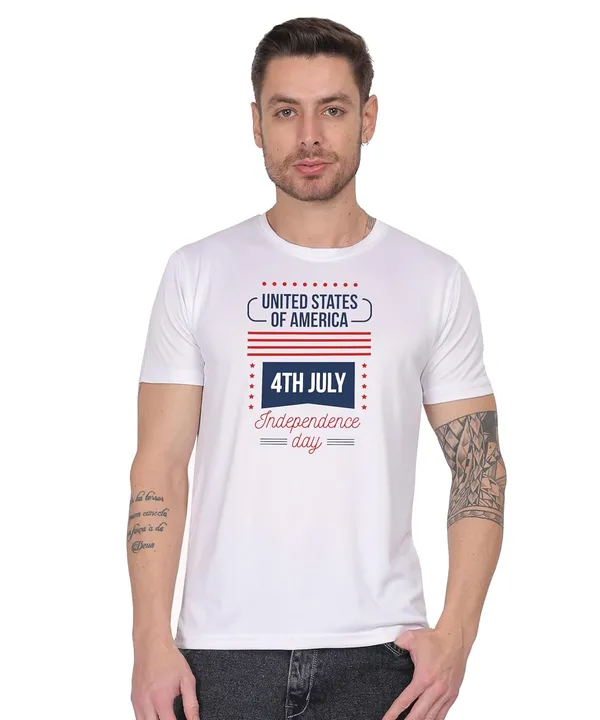 White_Cotton_Printed_Crew_Neck_Half_Sleeve_T-Shirt_For_Men