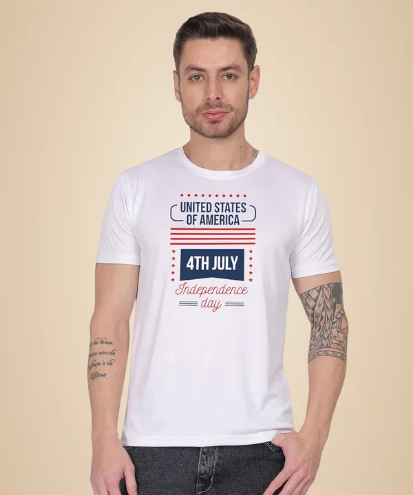 White_Cotton_Printed_Crew_Neck_Half_Sleeve_T-Shirt_For_Men