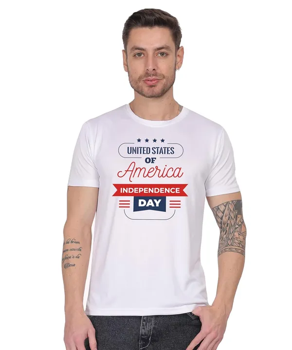 White_Cotton_Printed_Crew_Neck_Half_Sleeve_T-Shirt_For_Men