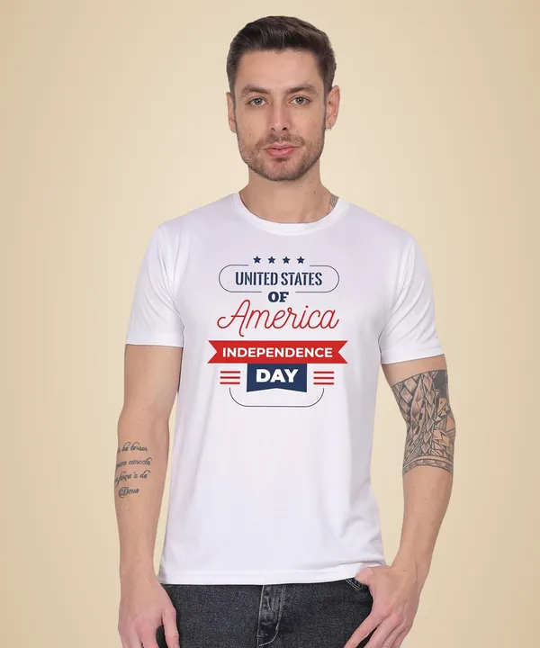 White_Cotton_Printed_Crew_Neck_Half_Sleeve_T-Shirt_For_Men