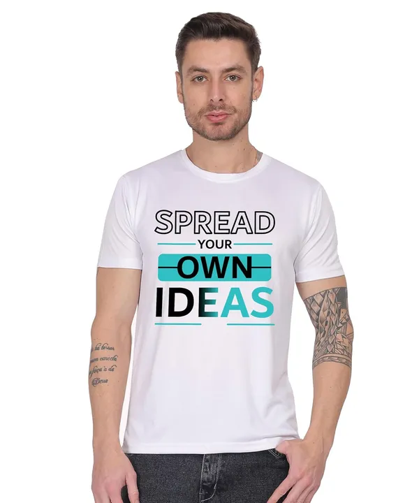 White_Cotton_Printed_Crew_Neck_Half_Sleeve_T-Shirt_For_Men