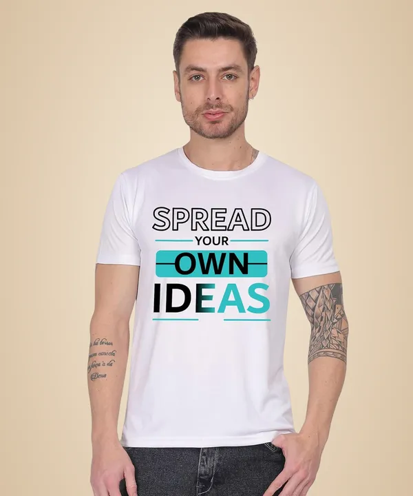 White_Cotton_Printed_Crew_Neck_Half_Sleeve_T-Shirt_For_Men