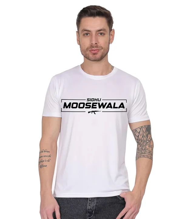 White_Cotton_Printed_Crew_Neck_Half_Sleeve_T-Shirt_For_Men