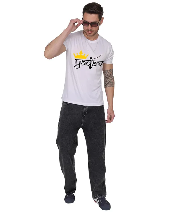 White_Cotton_Printed_Crew_Neck_Half_Sleeve_T-Shirt_For_Men