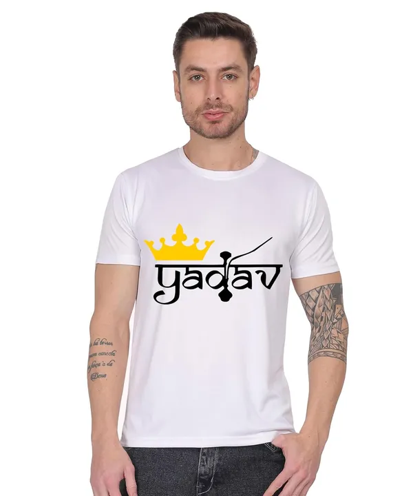 White_Cotton_Printed_Crew_Neck_Half_Sleeve_T-Shirt_For_Men