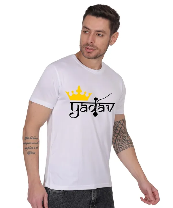 White_Cotton_Printed_Crew_Neck_Half_Sleeve_T-Shirt_For_Men