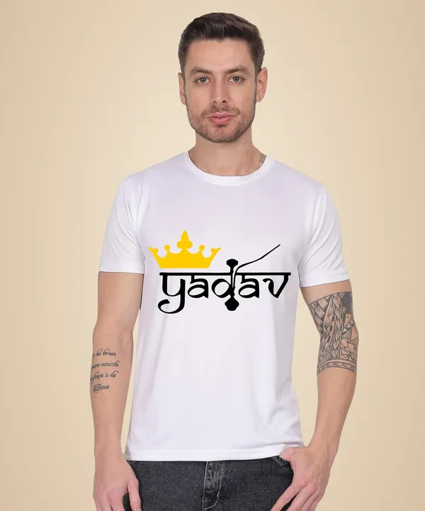 White_Cotton_Printed_Crew_Neck_Half_Sleeve_T-Shirt_For_Men