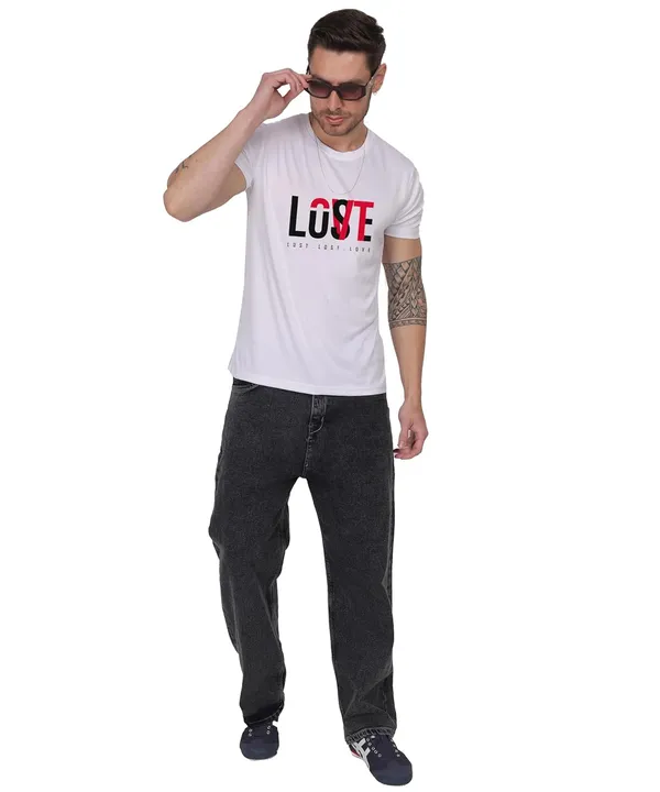 White_Cotton_Printed_Crew_Neck_Half_Sleeve_T-Shirt_For_Men