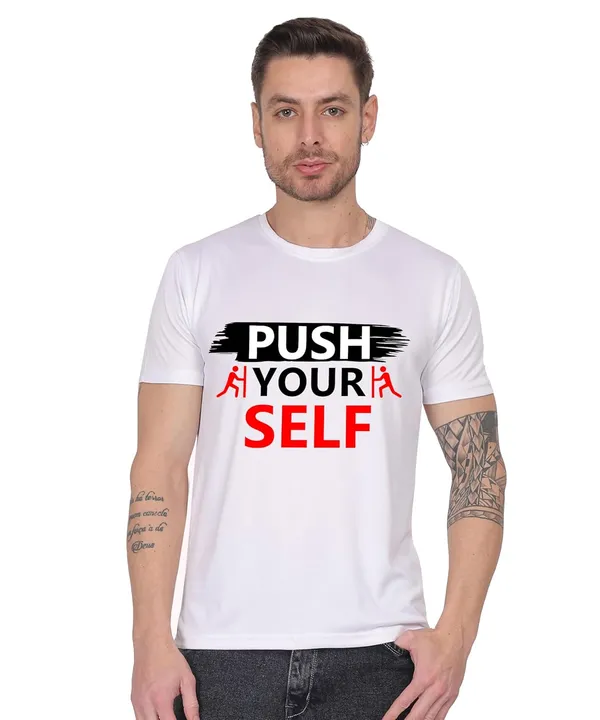 White_Cotton_Printed_Crew_Neck_Half_Sleeve_T-Shirt_For_Men