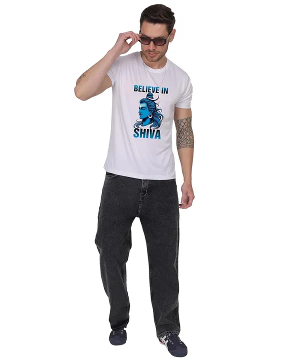 White_Cotton_Printed_Crew_Neck_Half_Sleeve_T-Shirt_For_Men