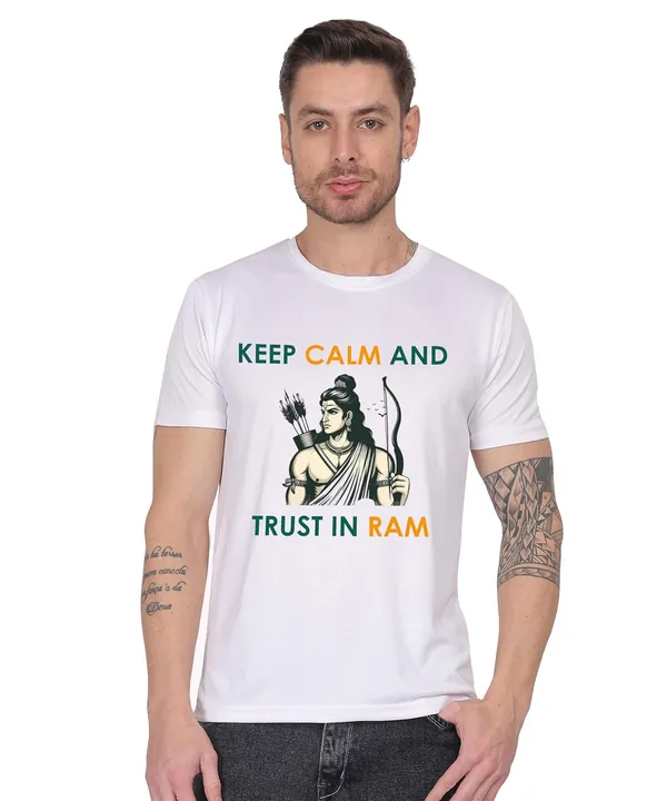 White_Cotton_Printed_Crew_Neck_Half_Sleeve_T-Shirt_For_Men