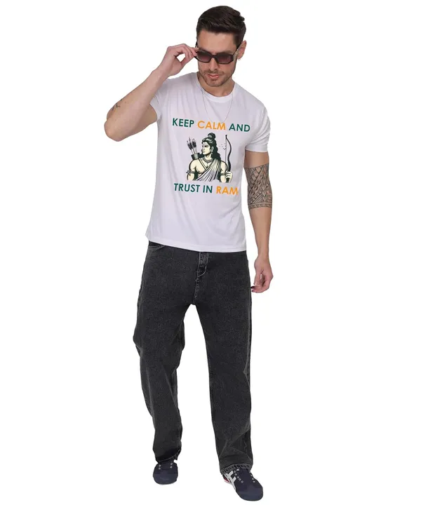 White_Cotton_Printed_Crew_Neck_Half_Sleeve_T-Shirt_For_Men