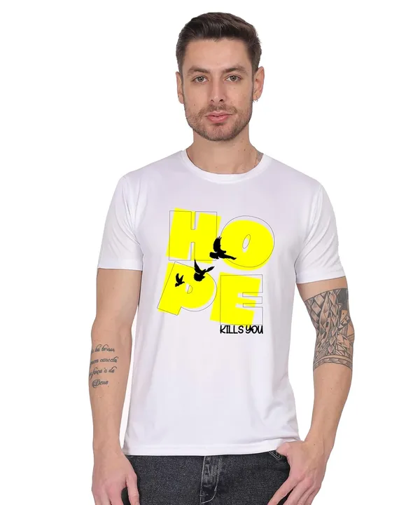 White_Cotton_Printed_Crew_Neck_Half_Sleeve_T-Shirt_For_Men