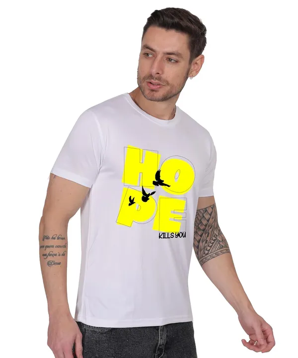 White_Cotton_Printed_Crew_Neck_Half_Sleeve_T-Shirt_For_Men