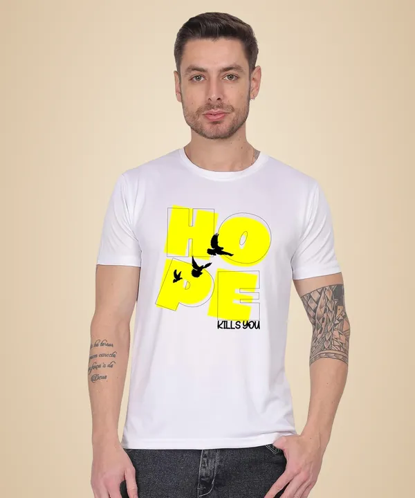 White_Cotton_Printed_Crew_Neck_Half_Sleeve_T-Shirt_For_Men
