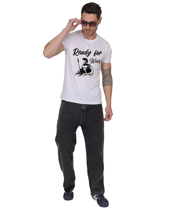 White_Cotton_Printed_Crew_Neck_Half_Sleeve_T-Shirt_For_Men