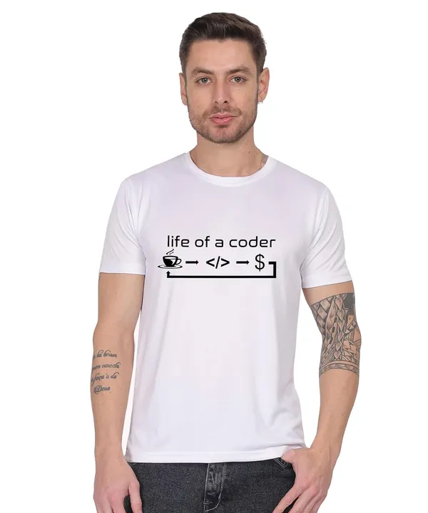 White_Cotton_Printed_Crew_Neck_Half_Sleeve_T-Shirt_For_Men
