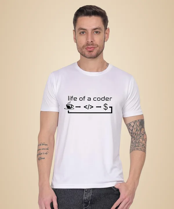 White_Cotton_Printed_Crew_Neck_Half_Sleeve_T-Shirt_For_Men