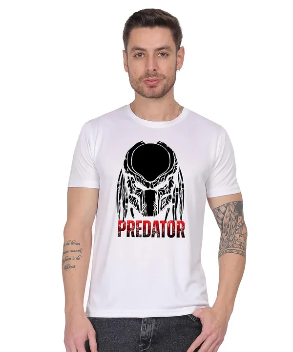 White_Cotton_Printed_Crew_Neck_Half_Sleeve_T-Shirt_For_Men