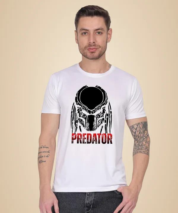 White_Cotton_Printed_Crew_Neck_Half_Sleeve_T-Shirt_For_Men