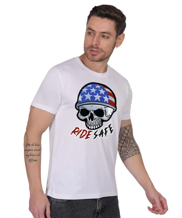 White_Cotton_Printed_Crew_Neck_Half_Sleeve_T-Shirt_For_Men
