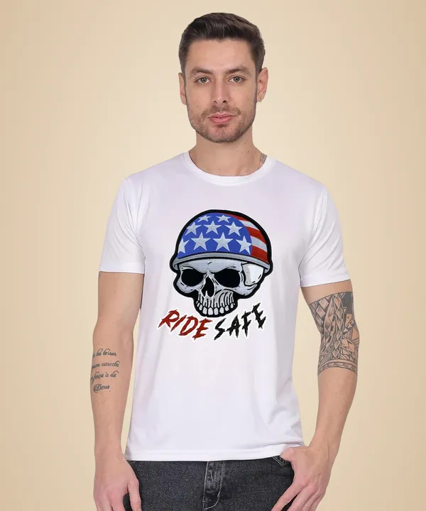 White_Cotton_Printed_Crew_Neck_Half_Sleeve_T-Shirt_For_Men