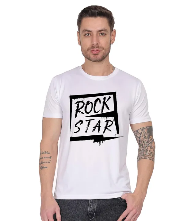 White_Cotton_Printed_Crew_Neck_Half_Sleeve_T-Shirt_For_Men