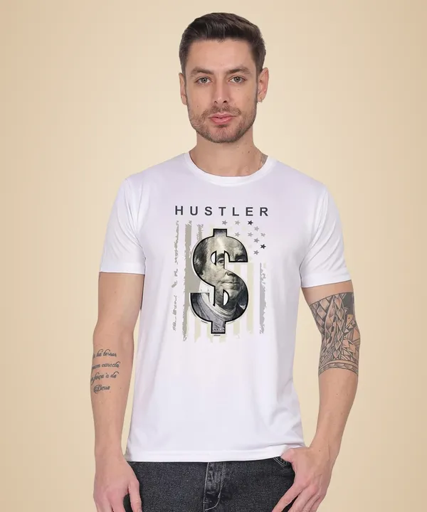 White_Cotton_Printed_Crew_Neck_Half_Sleeve_T-Shirt_For_Men
